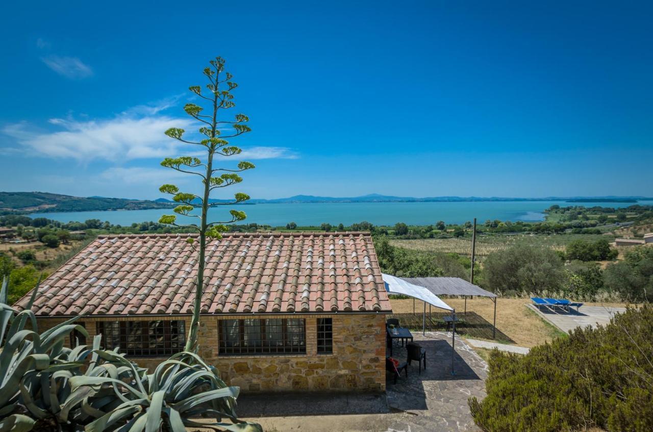 Poloturisticoumbria Rustico Con Piscina Vista Lago Passignano sul Trasimeno Eksteriør bilde